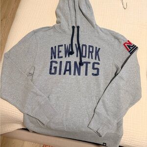 47 Brand New York Giants Gray Hoodie with Navy & Red Accents